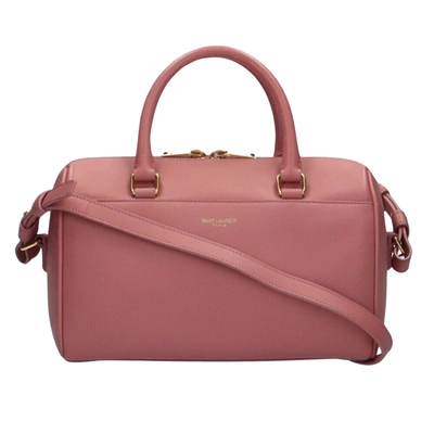 Saint Laurent Duffle Pink Leather Shopper Bag ()