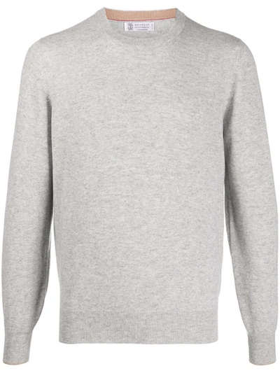 Brunello Cucinelli Cashmere Sweater In Grey