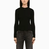 Courrèges Lingerie Strap Rib Knit Sweater In Black