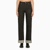 Department Five Logo-patch High-waist Jeans In Black