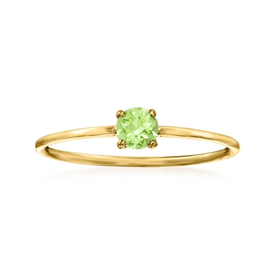 Rs Pure By Ross-simons Peridot Ring In 14kt Yellow Gold In Green