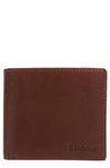 Barbour Colwell Leather Bifold Wallet In Brown/ Classic Tartan