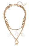 NATASHA SHELL LAYERED NECKLACE