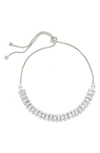 Sterling Forever Rhodium Plated Cz Jordan Bolo Bracelet In Silver