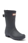 Hunter Original Short Back Adjustable Rain Boot In Dark Slate