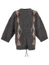 Magliano Brushed-effect Knitted Drawstring Jumper In Grey