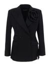 Dolce & Gabbana Classic Double-breasted Wool Jacket For Women In Black