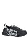 Versace Jeans Couture Logo-print Sneakers In Black