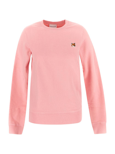 Maison Kitsuné Crew Neck Sweater In Pink