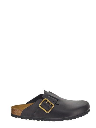 Birkenstock Slip-on Leather Shoes In Black