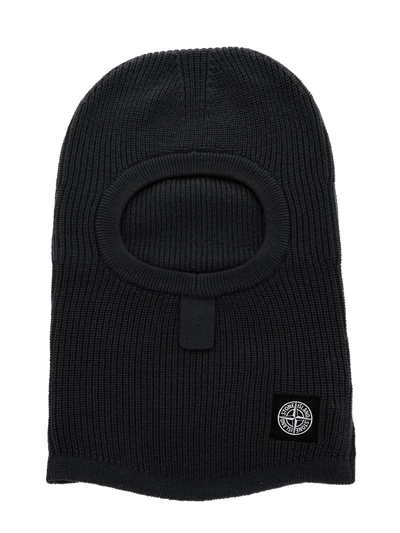 Stone Island Balaclava Hat In Black