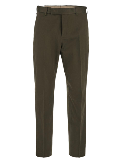 Pt Torino Cotton Trousers In Green
