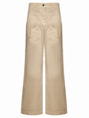 Palm Angels Mid-rise Straight-leg Trousers In Beige