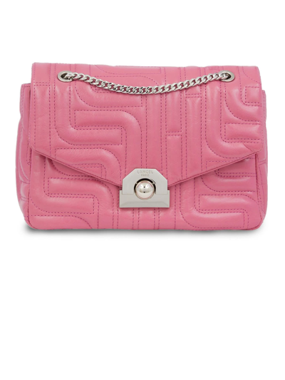 Lancel Decorative-stitching Leather Crossbody Bag In Pink