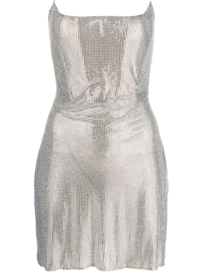 Giuseppe Di Morabito Rhinestone-embellished Strapless Minidress In Argento