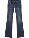 Diesel 1969 D-ebbey Low-rise Flared Jeans In Blu