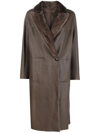 BLANCHA CHESTNUT BROWN SHEEPSKIN COAT