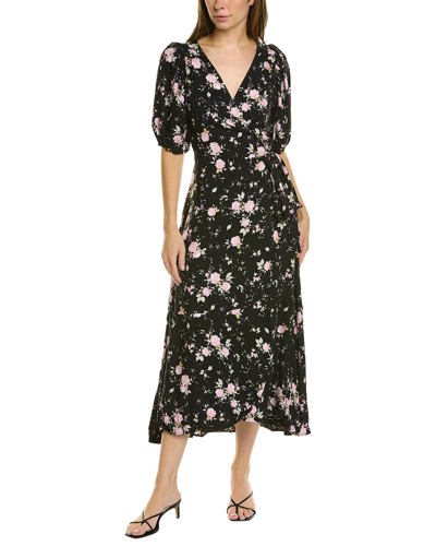Saltwater Luxe Wrap Midi Dress In Black