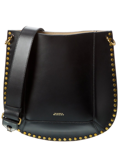 Isabel Marant Oskan Studded Leather Shoulder Bag In Black