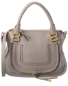 Chloé Marcie Medium Zip Leather Satchel Bag In Grey