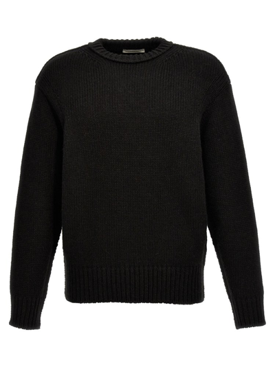 Lemaire Boxy Crew-neck Jumper In Black