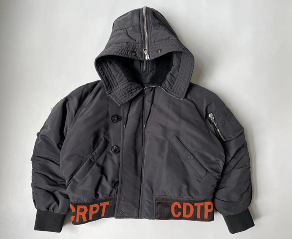 Pre-owned Raf Simons X Sterling Ruby A/w 14 Cropped Bomber Jacket