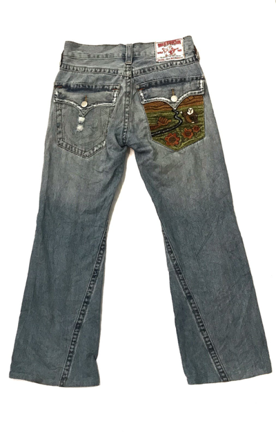 Pre-owned True Religion Art At Pocket Bootcut In Multicolor