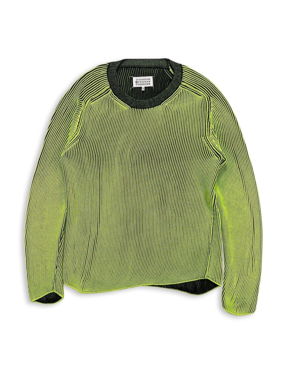 ［週末価格］Maison Margielaネオングリーン　ロングスリーブT Pre-owned Maison Margiela Ss19 Neon Green Ribbed Knit Sweater