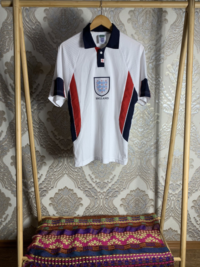 Pre-owned Soccer Jersey X Vintage England Soccer Jersey Y2k Drill Rooney Best 90's In White