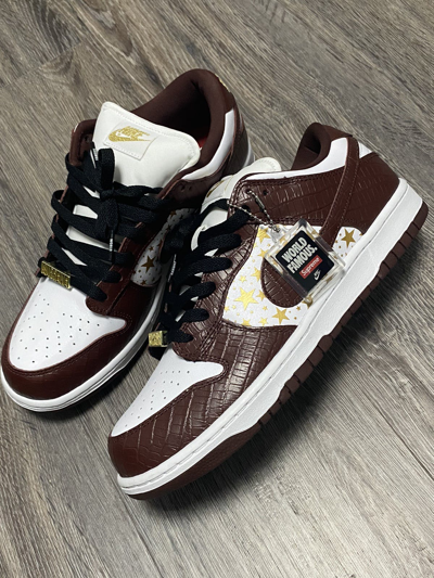 Pre-owned Nike X Supreme Nike Dunk Sb Low (2021) Shoes In Brown