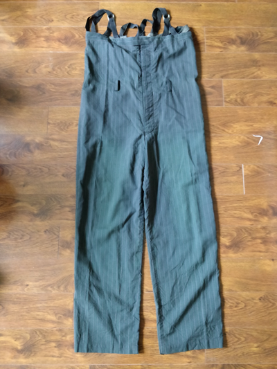 Pre-owned Miharayasuhiro Overall / Suspender Stripe Pants In Brown/green