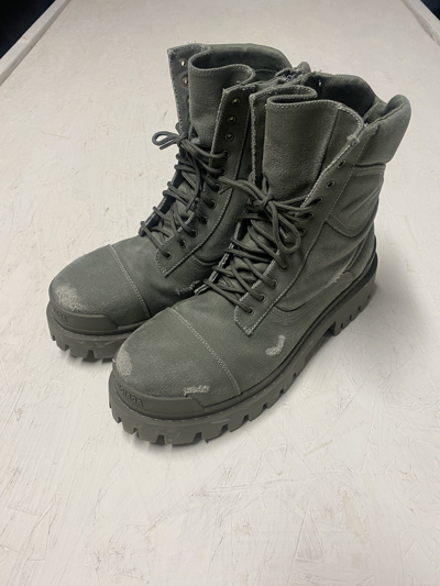 靴 Balenciaga combat strike boots green Men's Combat Strike Boot in Kaki | Balenciaga US
