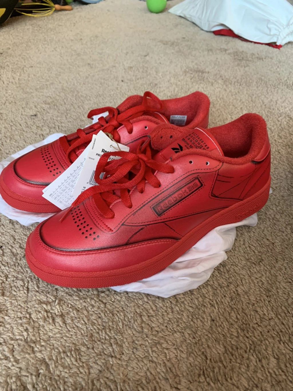 Pre-owned Maison Margiela Project 0 Cc Tl Red Leather Pre-owned Maison Margiela Project 0 Cc Tl Red Leather