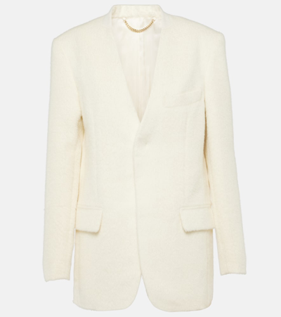 Victoria Beckham Alpaca-blend Single-breasted Blazer In Neutrals