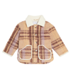 PAADE MODE TEDDY-TRIMMED CHECKED COAT
