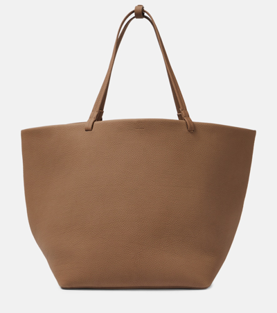 The Row Xl Park Leather Tote Bag In Brown