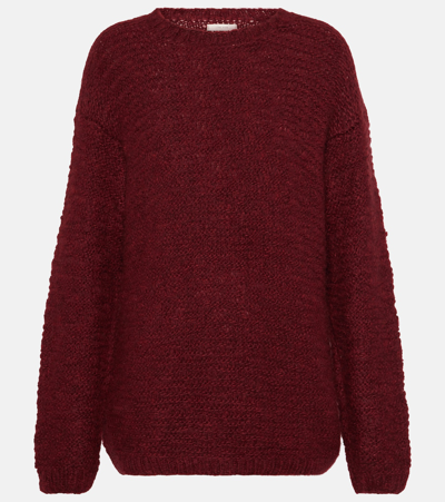 The Row Cashmere Jumper In Burgundy