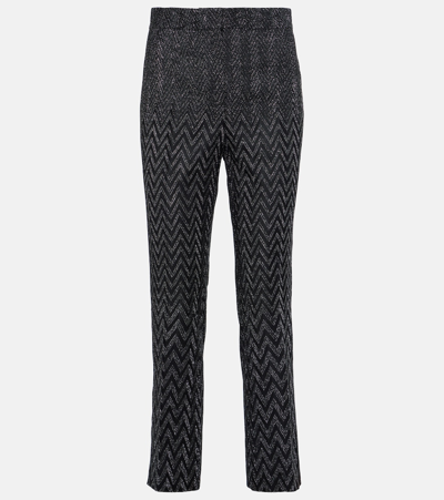 Missoni Zig Zag High-rise Cropped Pants In Mixed Colours
