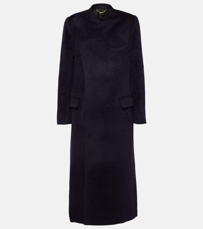 Victoria Beckham Alpaca Wool-blend Overcoat In Purple