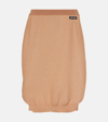 MIU MIU LOGO KNITTED MIDI SKIRT