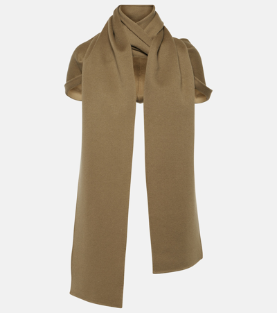 The Row Dodi Cashmere Scarf In Brown