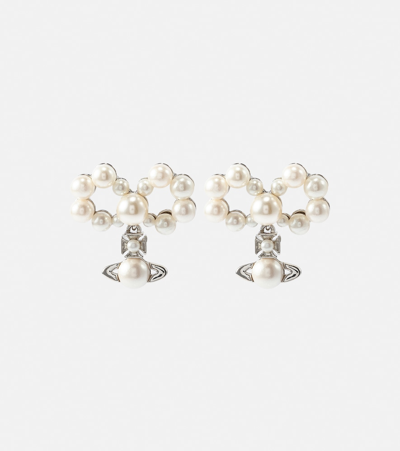 Vivienne Westwood Viviana Earrings In White
