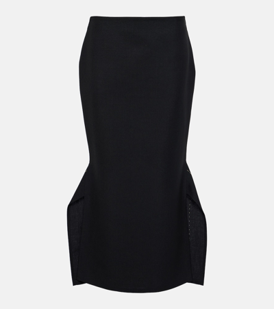 The Row Patillon Deconstructed Maxi Skirt In Black