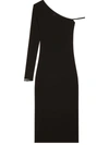 Courrèges Courreges Woman Midi Dress Black Size L Viscose, Elastane In Black