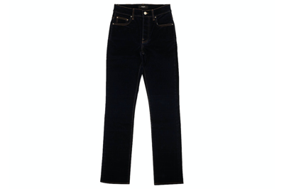 Pre-owned Amiri Navy Velvet Denim Relaxed Jeans Navy