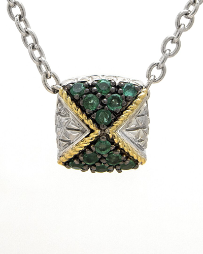 Andrea Candela Tiempo 18k & Silver 0.60 Ct. Tw. Emerald Necklace