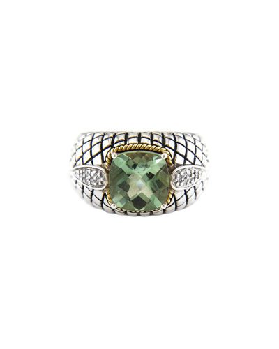 Andrea Candela Ibiza 18k & Silver 3.90 Ct. Tw. Diamond & Green Amethyst Ring