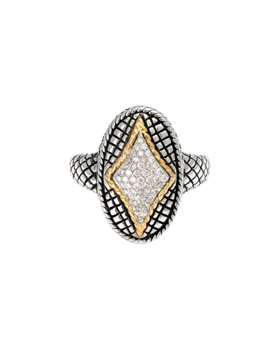Andrea Candela Diamante 18k & Silver 0.23 Ct. Tw. Diamond Ring In Gold