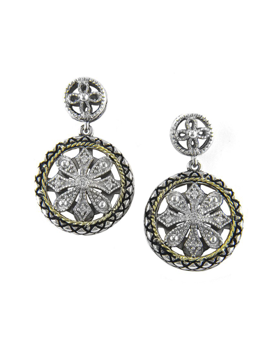 Andrea Candela Andrea Ii 18k Over Silver 0.06 Ct. Tw. Diamond Earrings