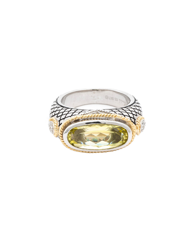 Andrea Candela Dulce-menta 18k & Silver 3.67 Ct. Tw. Diamond & Lemon Quartz Ring
